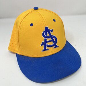 San Antonio Missions Ball Cap "Muleriders" Embroidered on Back Gold/Blue Sz L